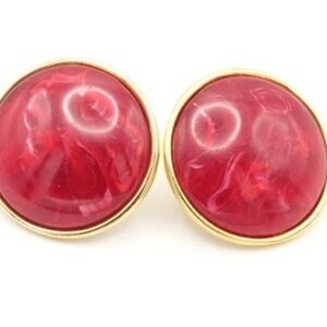 RED HOT Vintage Les Bernard Red statement clip ons showstoppers